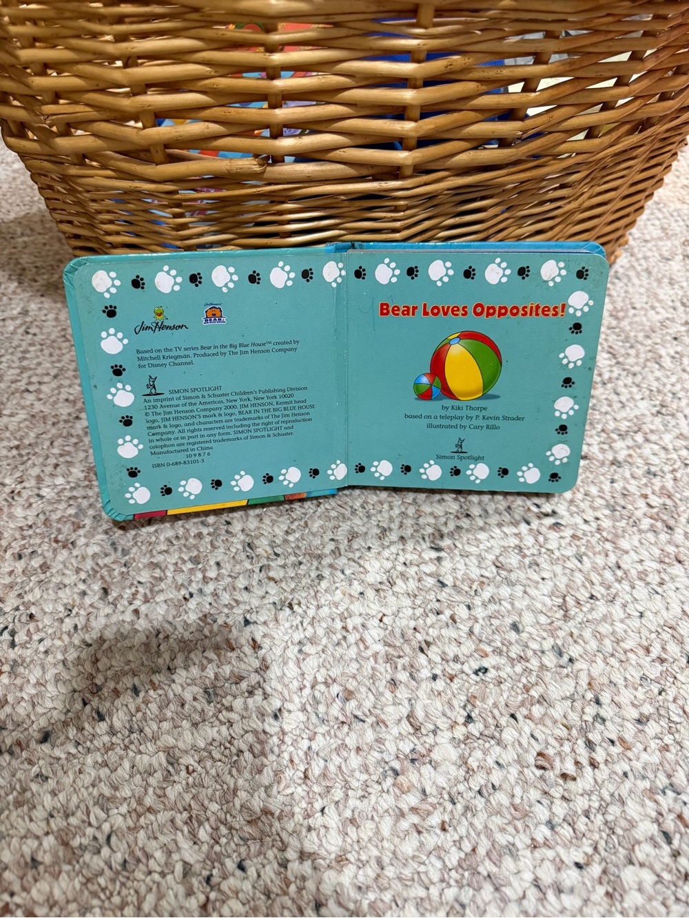 Bear Loves Opposites! Board Book - bear in the big blue house - Picture 2 of 7